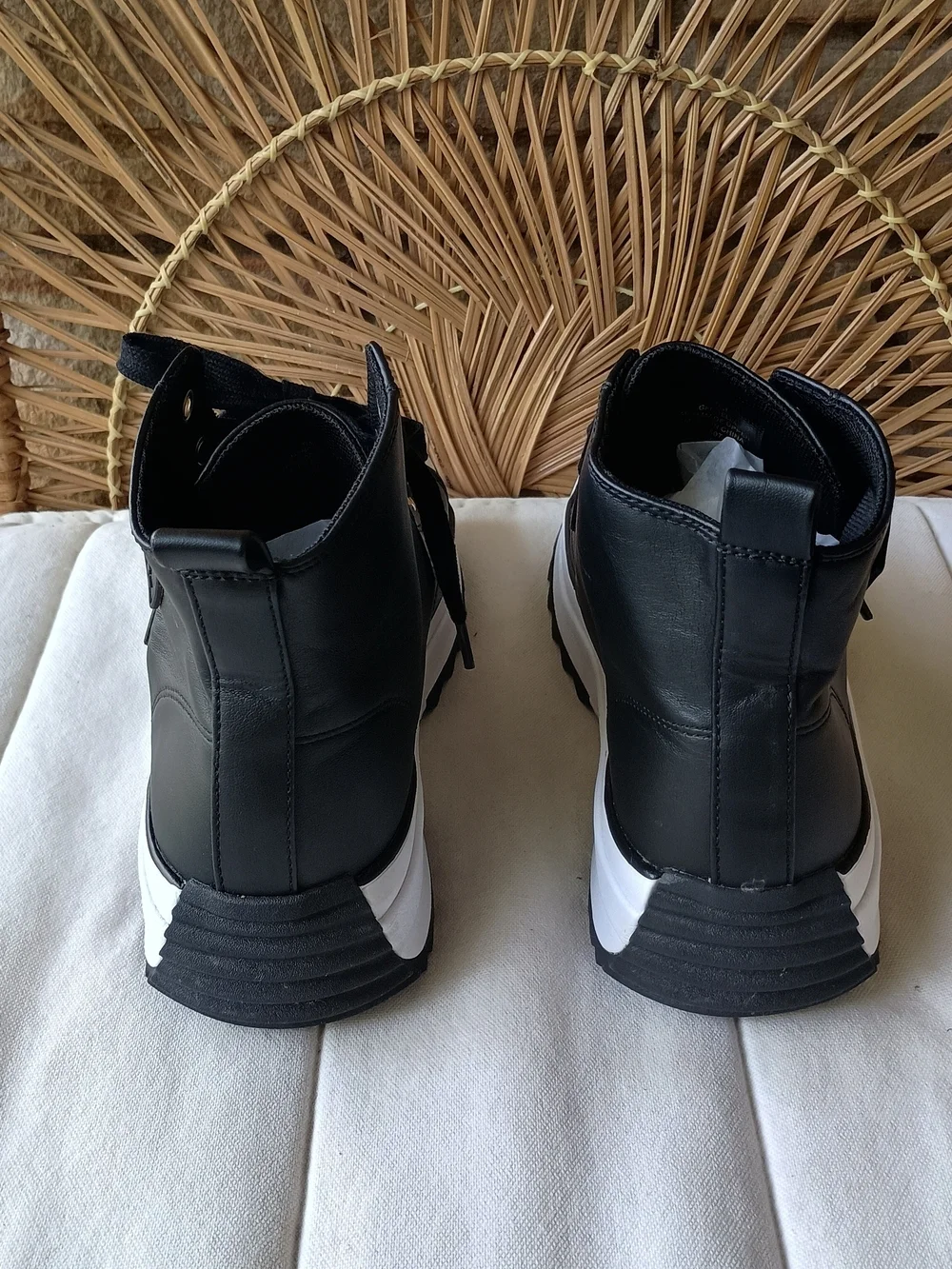 GUESS Women's Black High-Top Sneakers with White Toe Cap_9